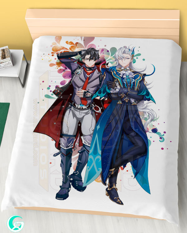 Neuvillette & Wriothesley Blanket or Duvet Cover